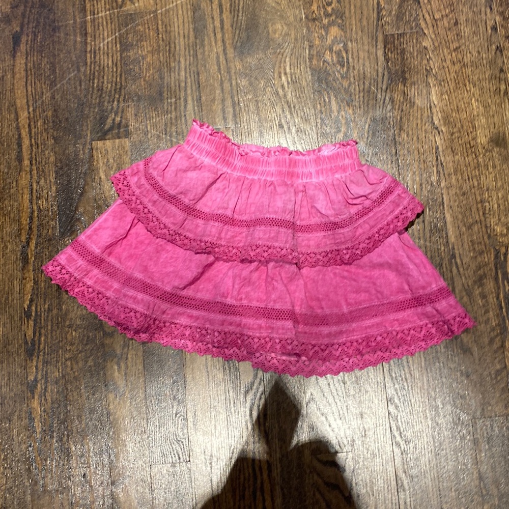 Katie J pink ruffle skirt